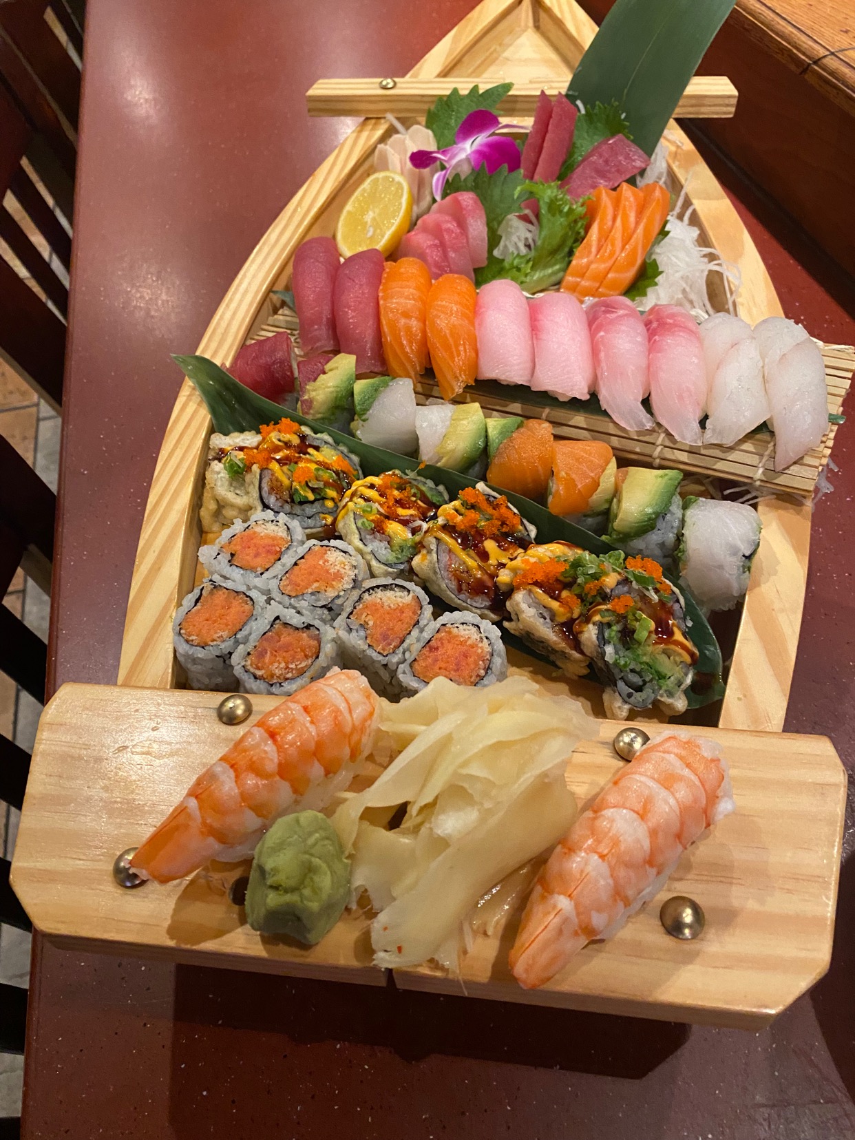 Order Love Boat for 2 food online from Asahi Japanese Hibachi Steak House and Sushi Bar store, Manasquan on bringmethat.com