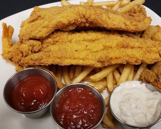Order Fried Seafood Platter food online from The Rouxpour- Sugar Land store, Sugar Land on bringmethat.com