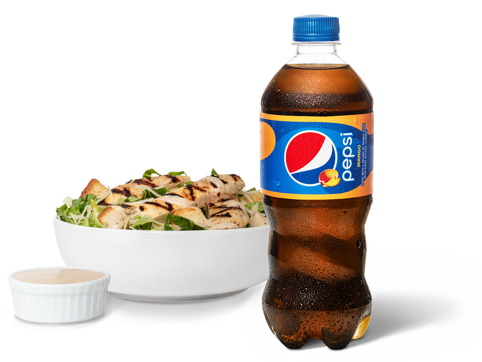 Order Chicken Caesar Salad & Pepsi Mango food online from Pep Place store, Yuma on bringmethat.com