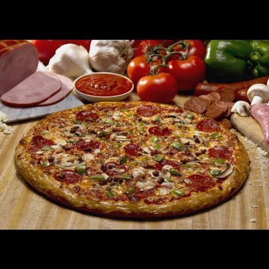 Order Supreme D'Lish (Large) food online from MrJims.Pizza store, North Richland Hills on bringmethat.com