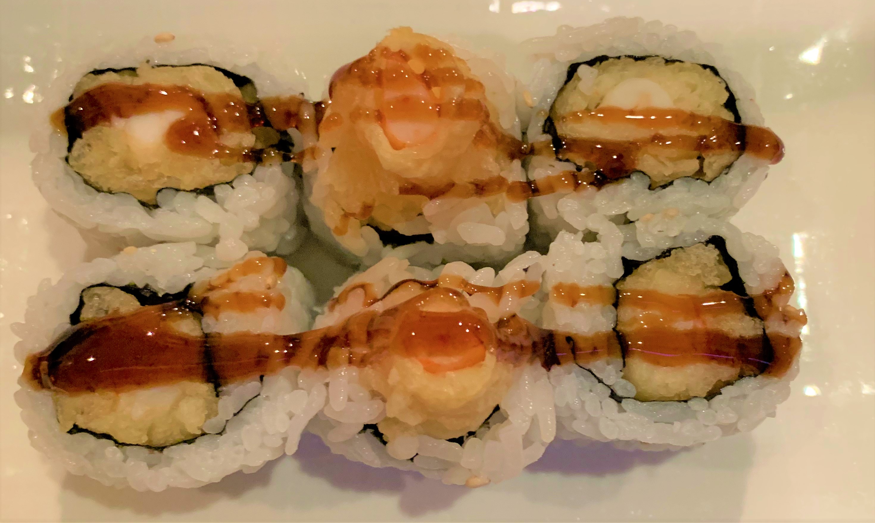 Order R29. Shrimp Tempura Roll food online from Yiku Sushi store, Gaithersburg on bringmethat.com