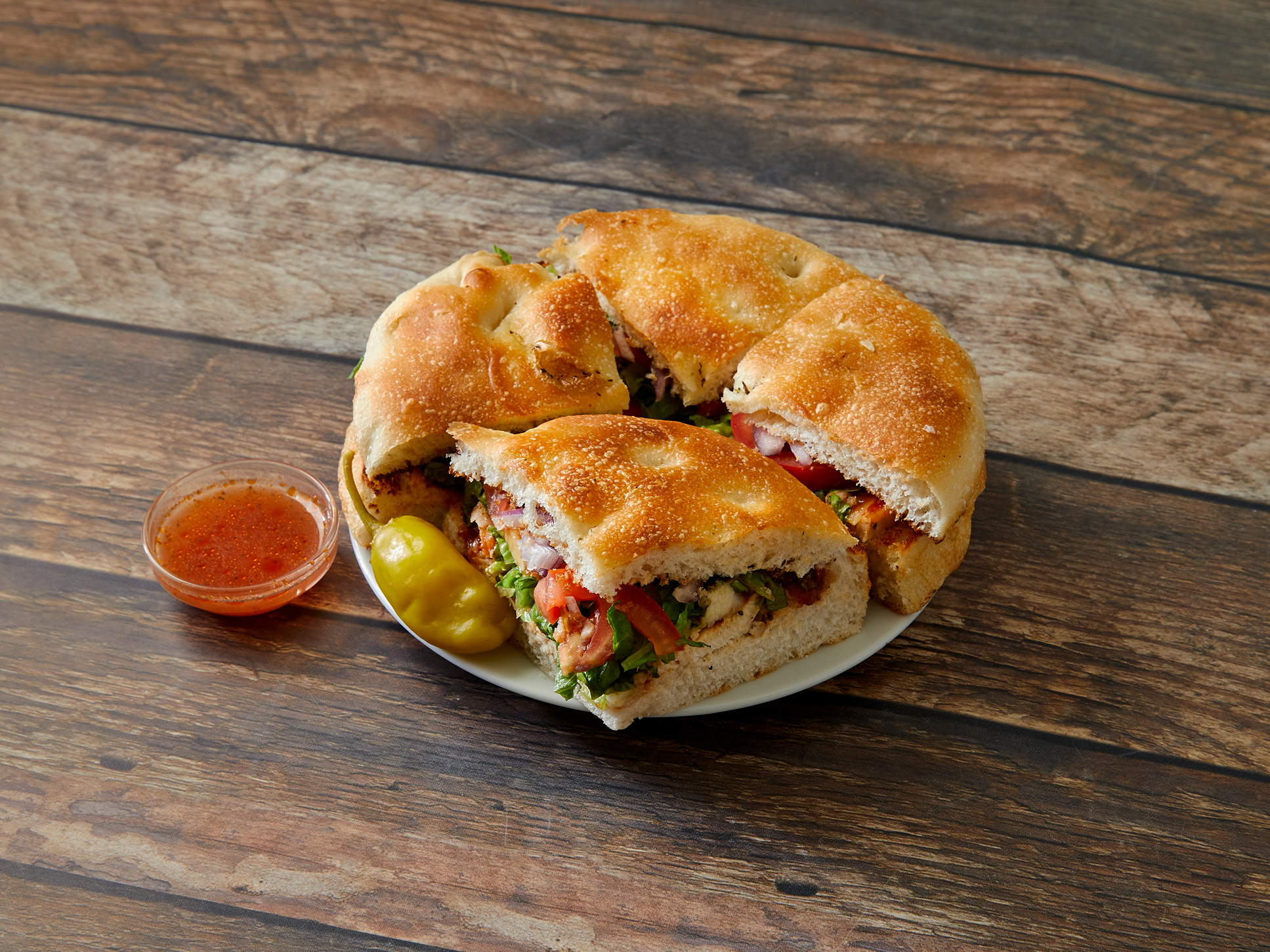 Order BBQ Chicken Focaccia food online from Ganello Pizza Company store, Libertyville on bringmethat.com