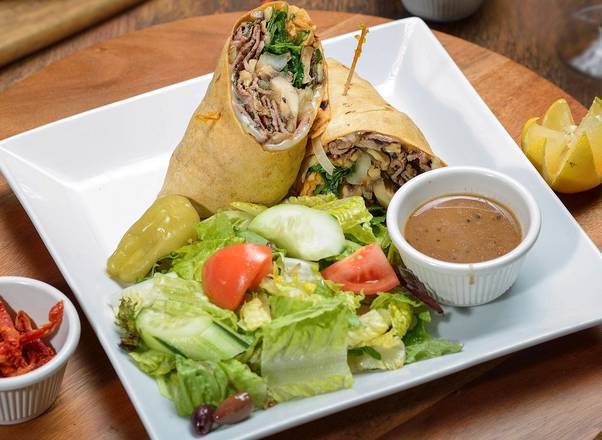 Order Rib Eye Steak Wrap food online from Whippany Pizza Restaurant & Catering store, Morris County on bringmethat.com