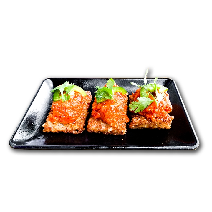 Order Spicy Crispy Rice Tuna food online from KOTSU Ramen & Gyoza store, Montclair on bringmethat.com