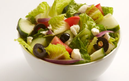 Order Greek Salad food online from Villa Pizza store, Milpitas on bringmethat.com
