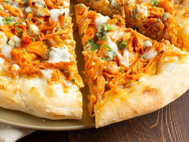 Order Buffalo Wing Pizza - Personal 9'' food online from American Classic Pizzaria store, Billings on bringmethat.com