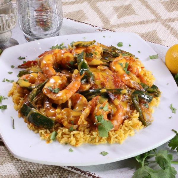 Order Baked Shrimp Poblano food online from Cilantro's Mexican Grill store, Spring on bringmethat.com