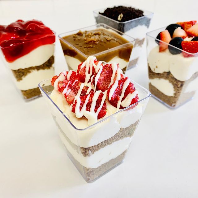 Order Cheesecream Parfait Cups food online from Cheesecake Culture store, St. George on bringmethat.com
