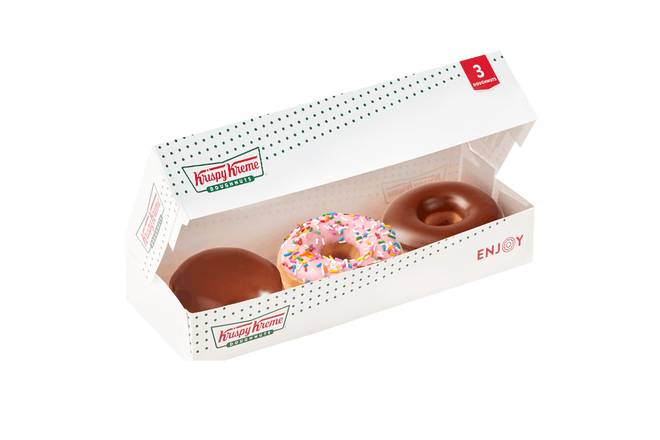 Order 3 Count Assorted Doughnuts food online from Krispy Kreme store, Macon on bringmethat.com