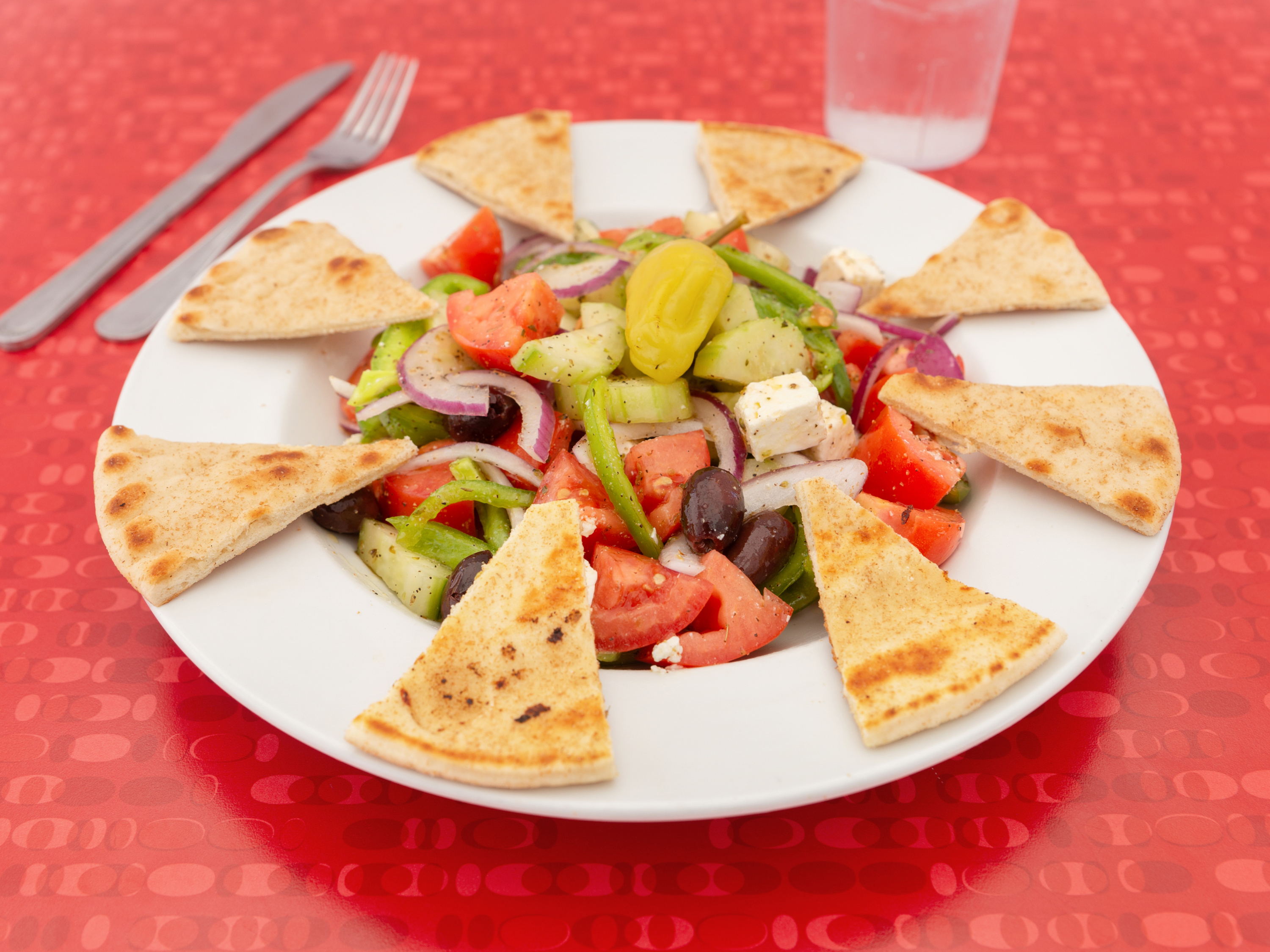 Order Greek Traditional Salad food online from Mr D store, Placentia on bringmethat.com
