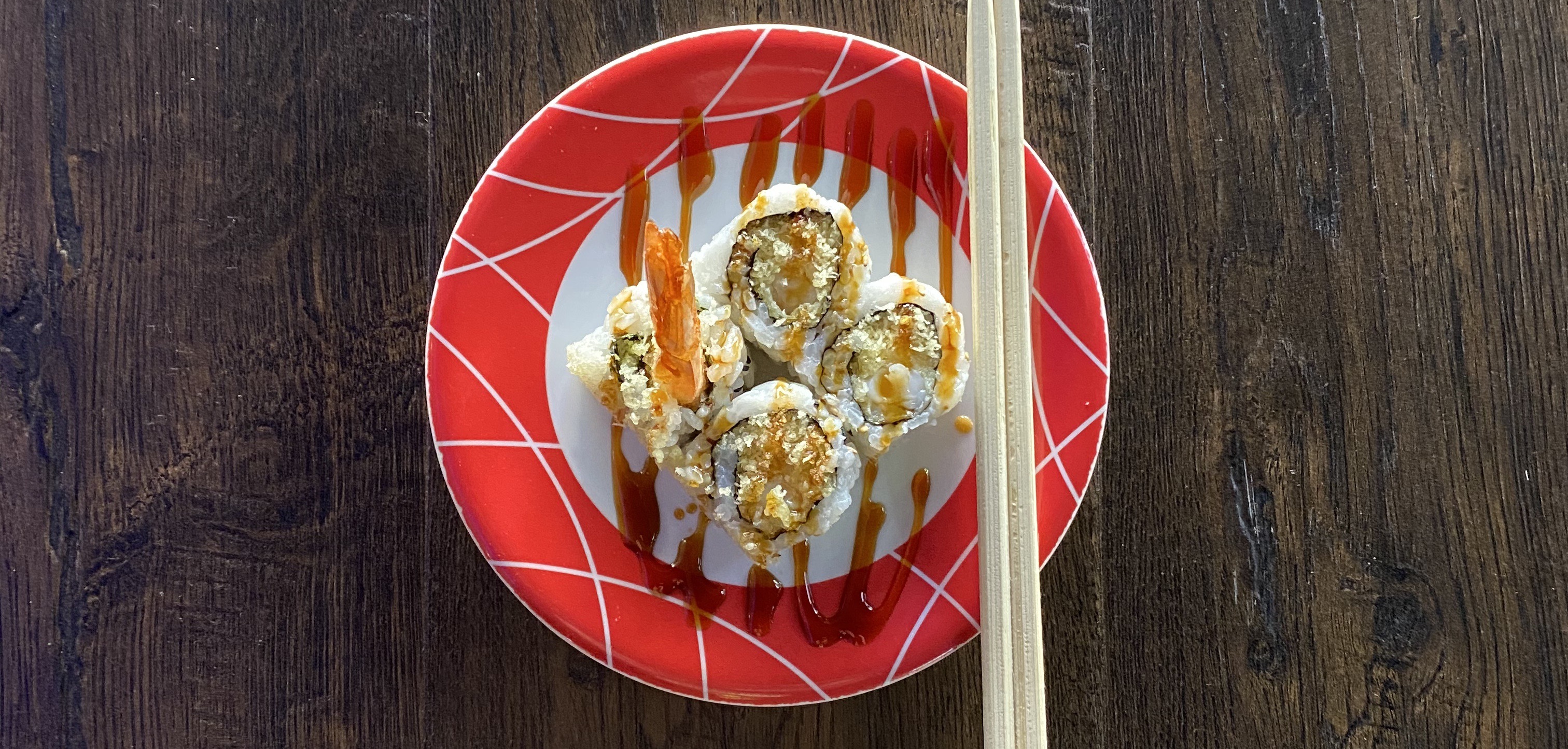 Order Shrimp Tempura Roll - 4 Pieces food online from Sushi Train store, Minneapolis on bringmethat.com