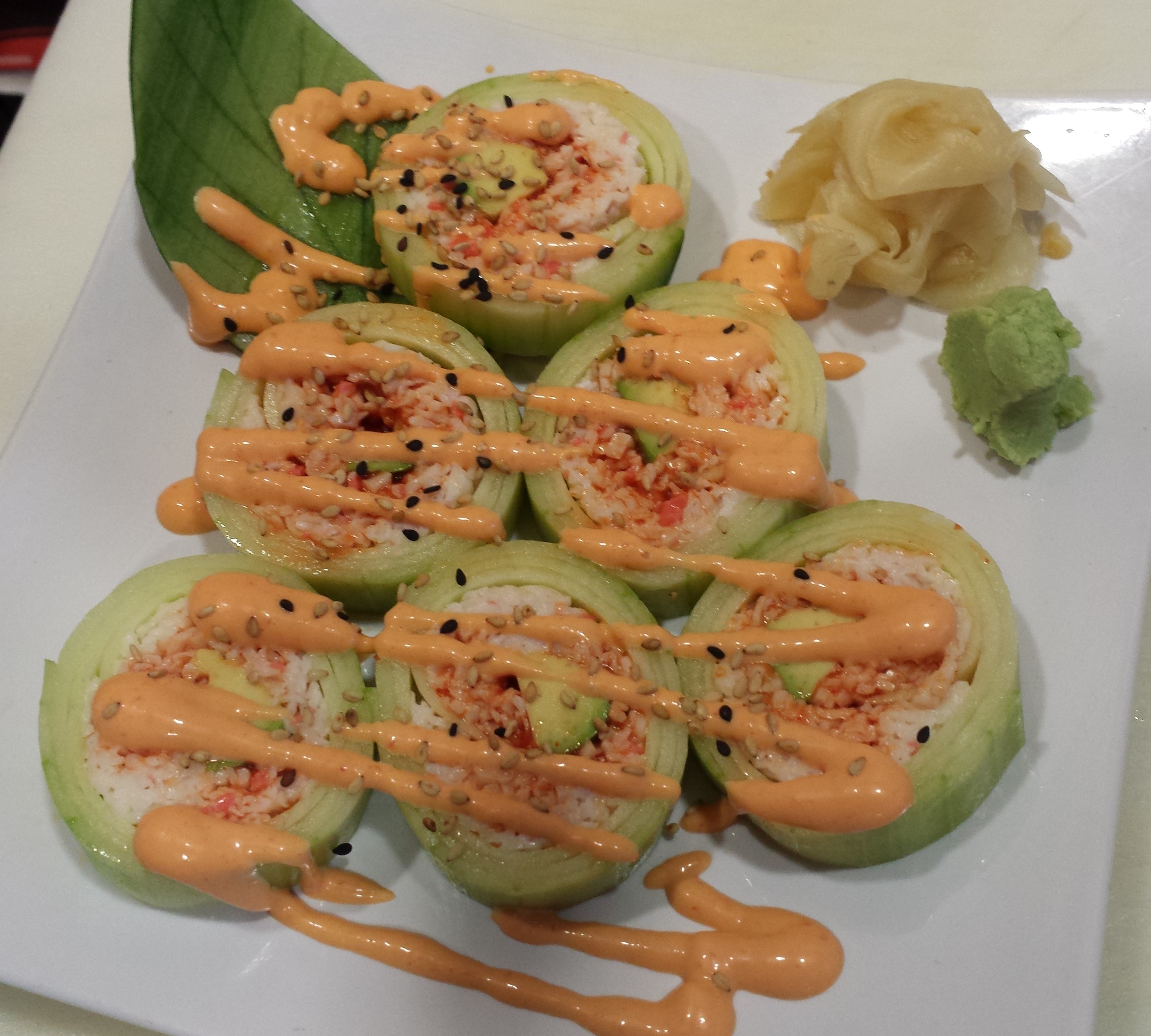 Order Spicy Cucumber Roll food online from California Teriyaki Grill store, Mission Viejo on bringmethat.com