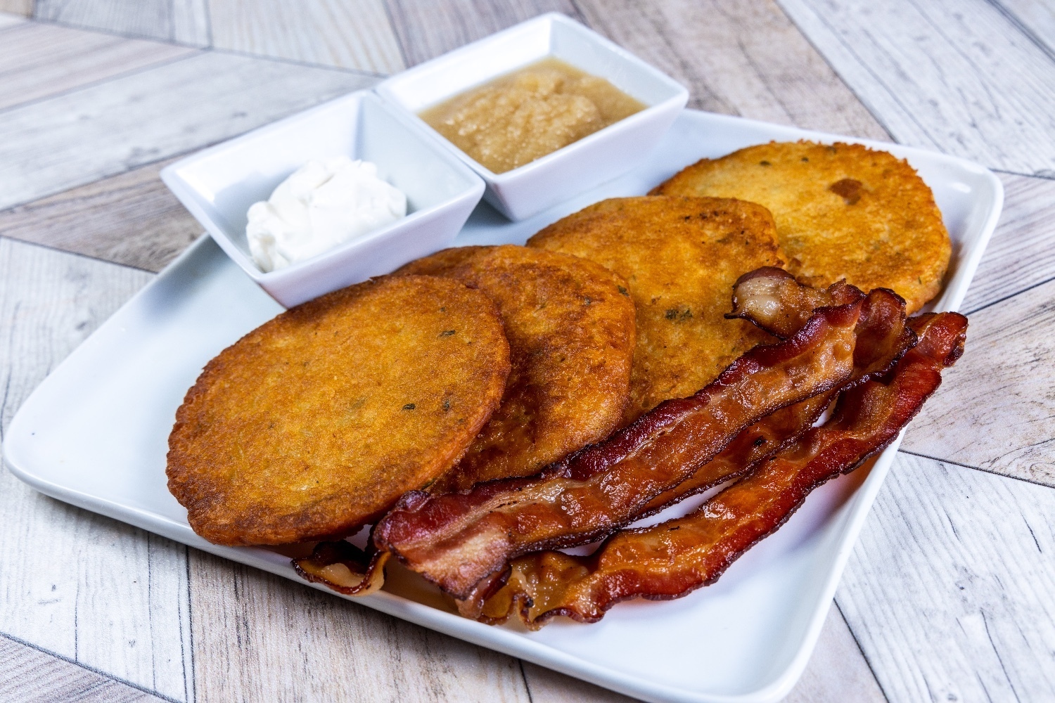 Order Homemade Potato Pancakes food online from Top View Restaurant store, Chicago on bringmethat.com