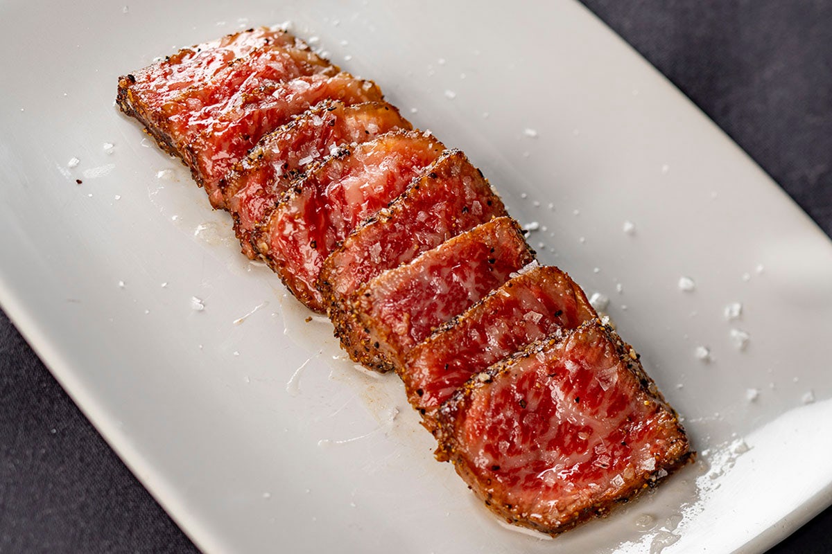 Order True Japanese Wagyu New York Strip | GF food online from Perry Steakhouse & Grille-Memorial store, Houston on bringmethat.com