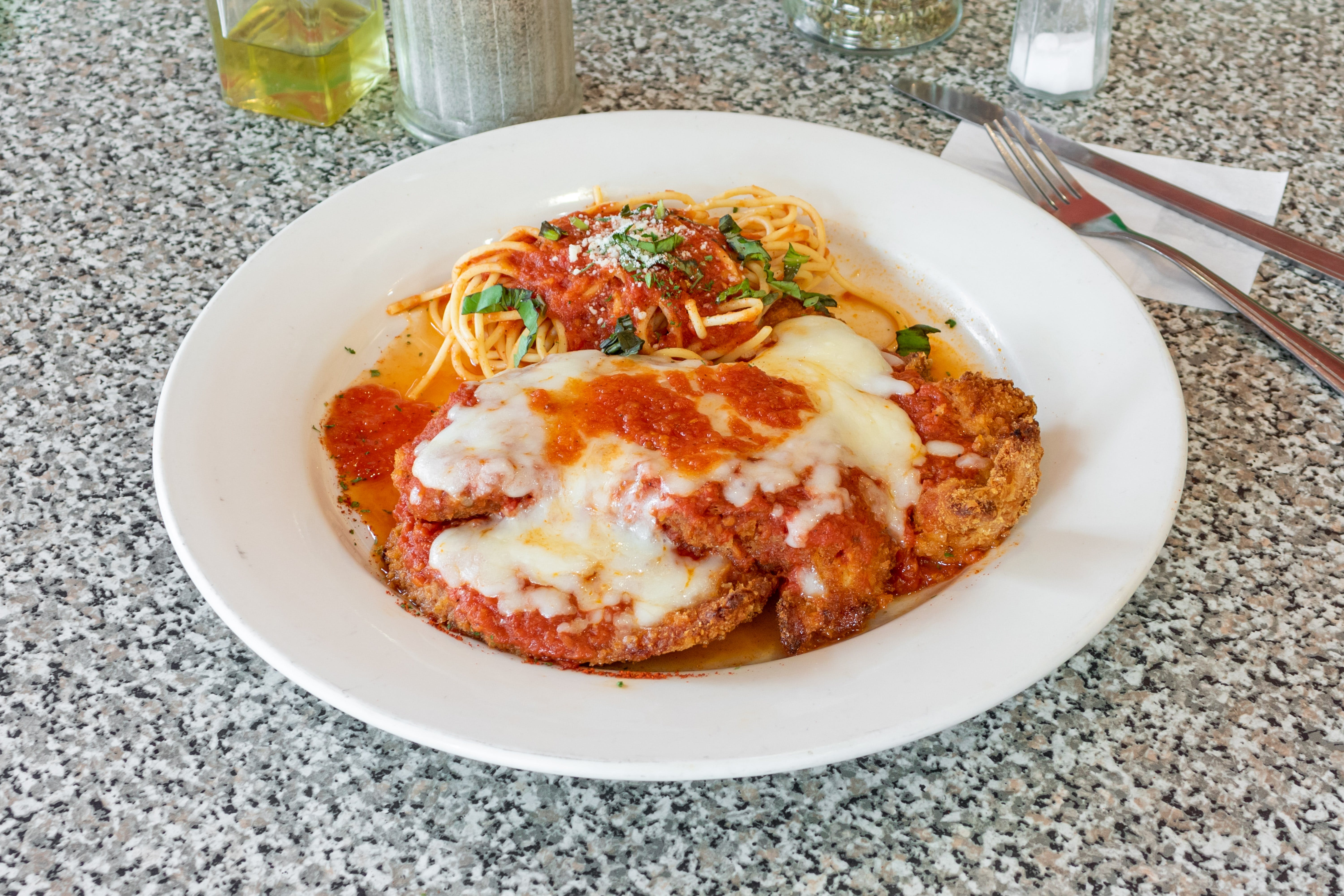 Order Chicken Parmigiana - Family Dinner food online from Dominick's store, Morrisville on bringmethat.com