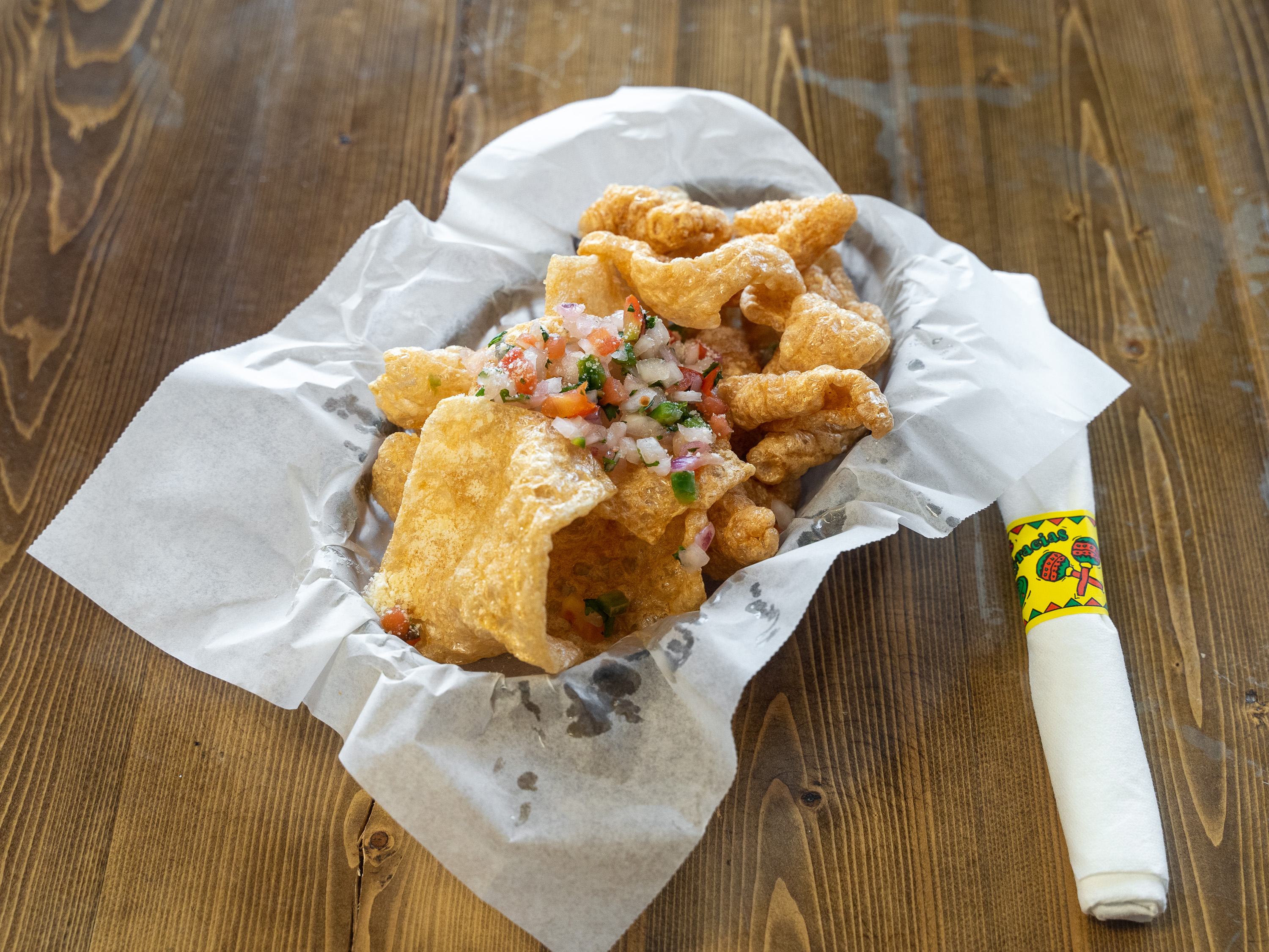 Order Chicharrones-House Made food online from Porton Mexican Kitchen store, Knoxville on bringmethat.com