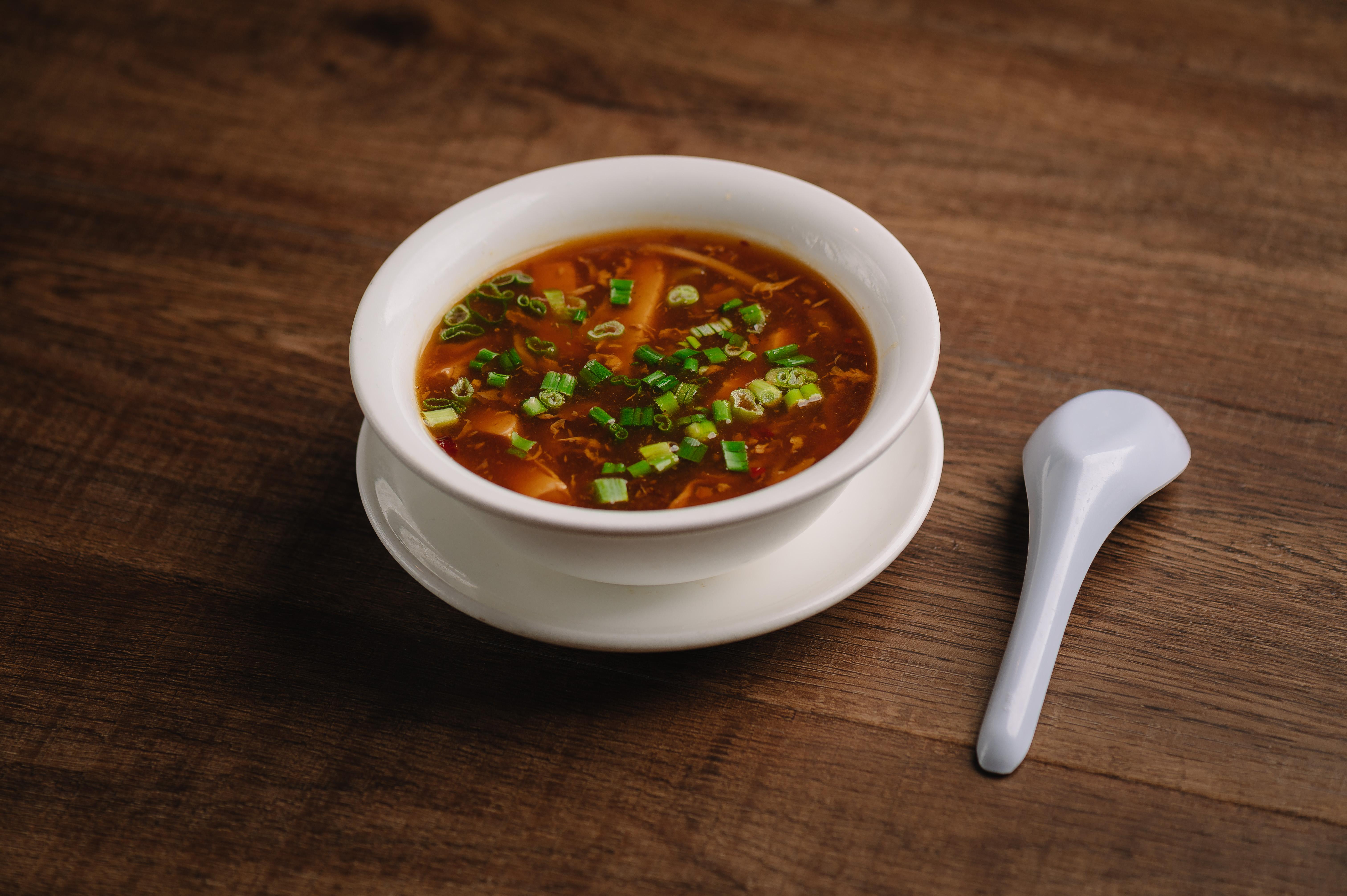 Order Hot & Sour Soup food online from Kim Son Restaurant store, Stafford on bringmethat.com