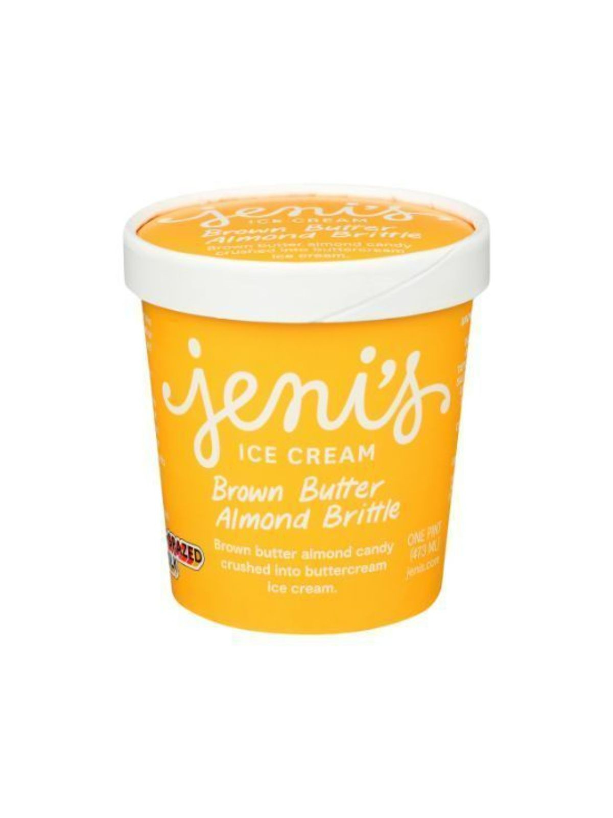 Order Jeni's Brown Butter Almond Brittle Ice Cream (1 Pint) food online from Stock-Up Mart store, Los Angeles on bringmethat.com