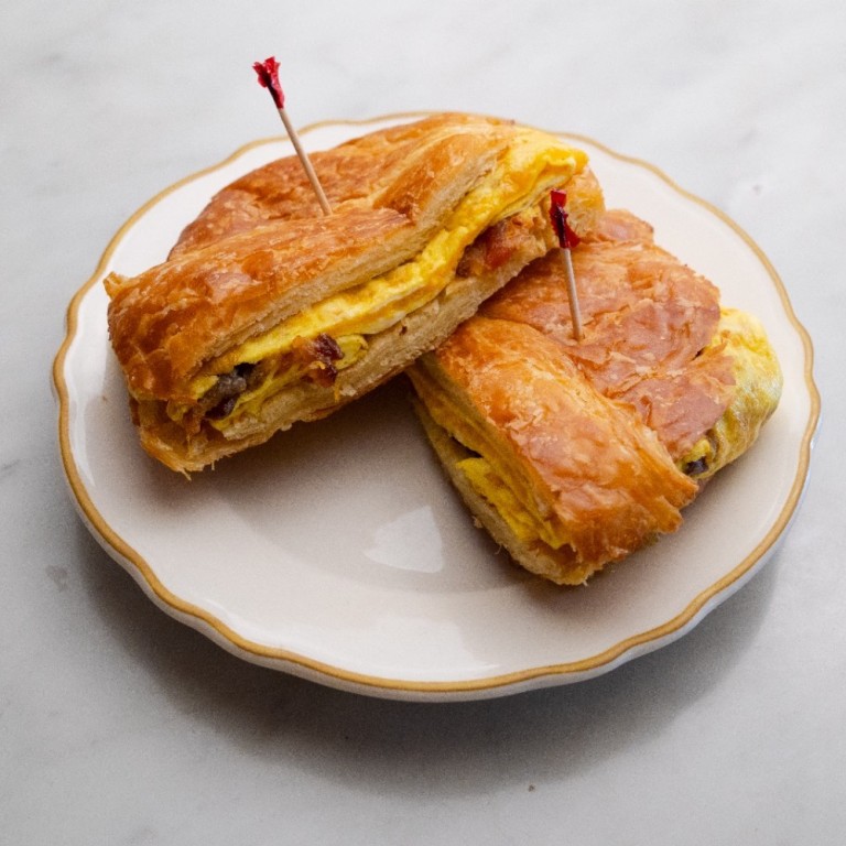 Order Breakfast Croissant  food online from K's Crepes & Cafe store, Sunnyvale on bringmethat.com