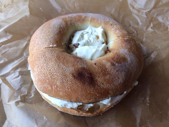 Order Bialy with plain cream cheese  food online from Coney Island Bagels store, Brooklyn on bringmethat.com
