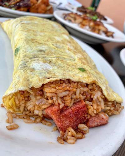 Order Fried Rice Lover's Omelette food online from Aloha Kitchen store, Las Vegas on bringmethat.com