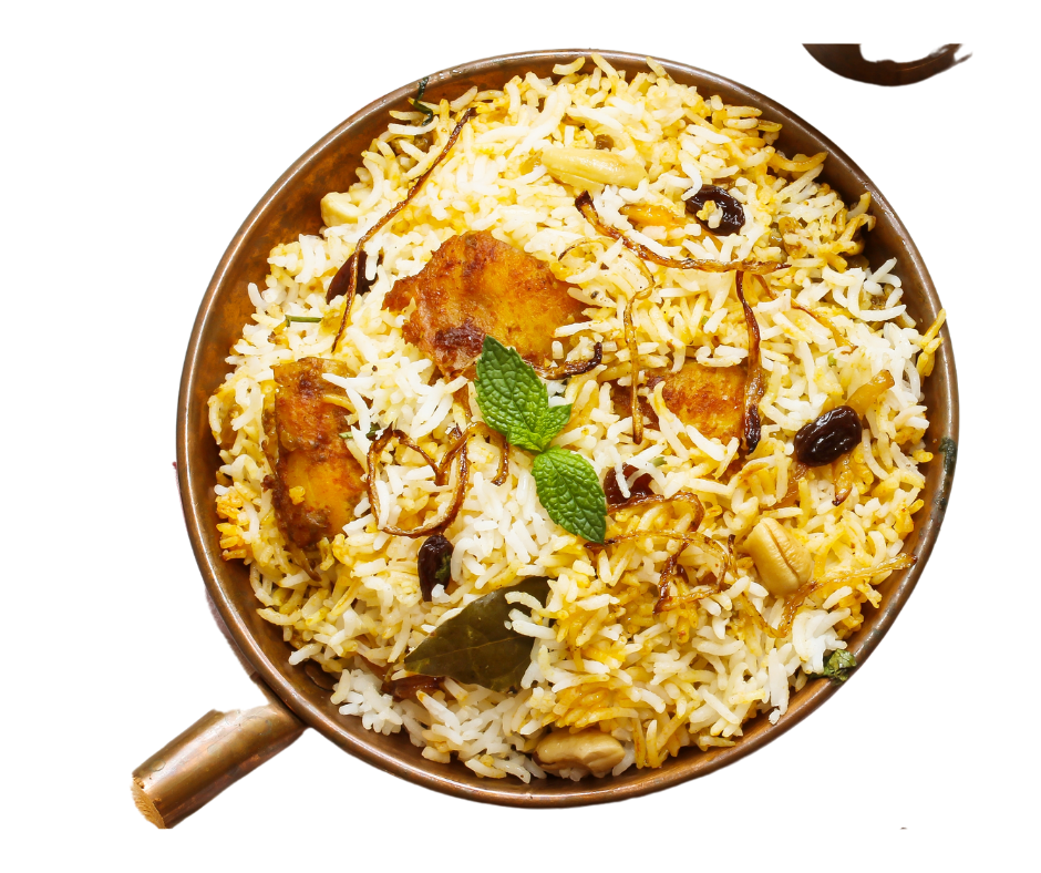 Order Fish Biriyani  (+ Free Dessert) food online from Spices Of India Kitchen store, Irving on bringmethat.com