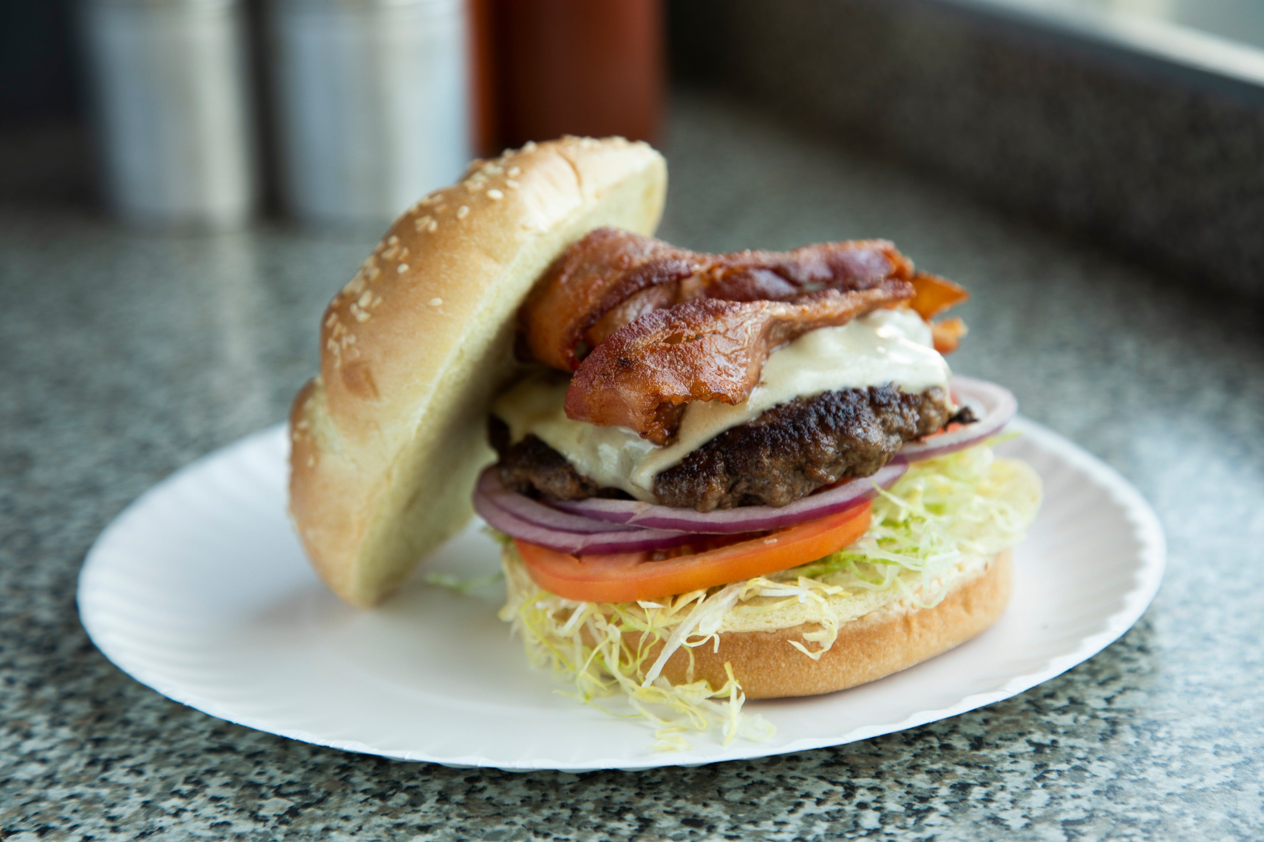 Order House Burger - Burger food online from Ellie's Pizza store, Beverly Farms on bringmethat.com