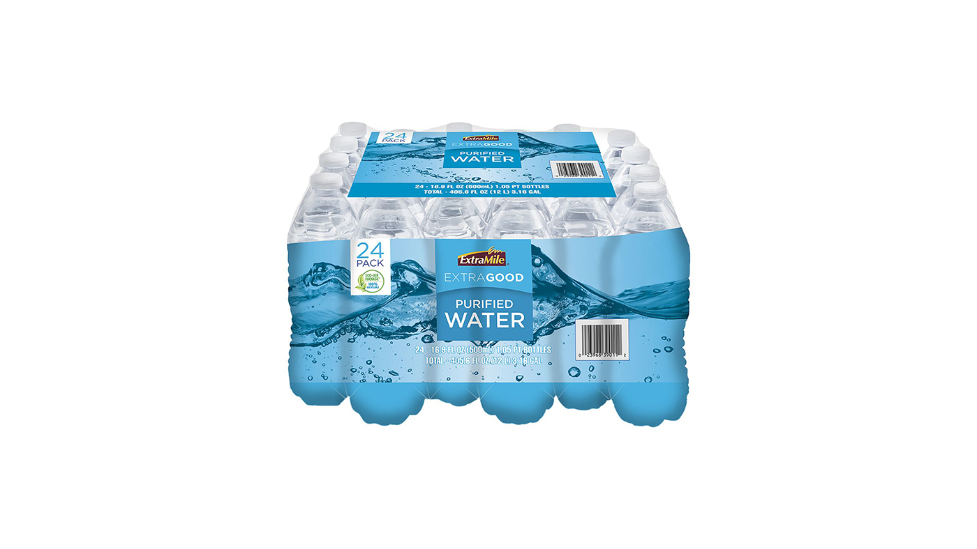 Order Extragood Water .5L 24 Pack food online from Extramile store, San Bernardino on bringmethat.com