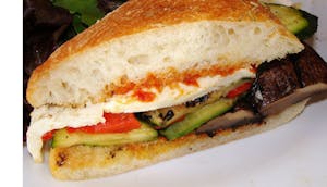 Order Vegan Grilled Veggie Sandwich w/Chips food online from Milano Cafe & Deli store, Burbank on bringmethat.com