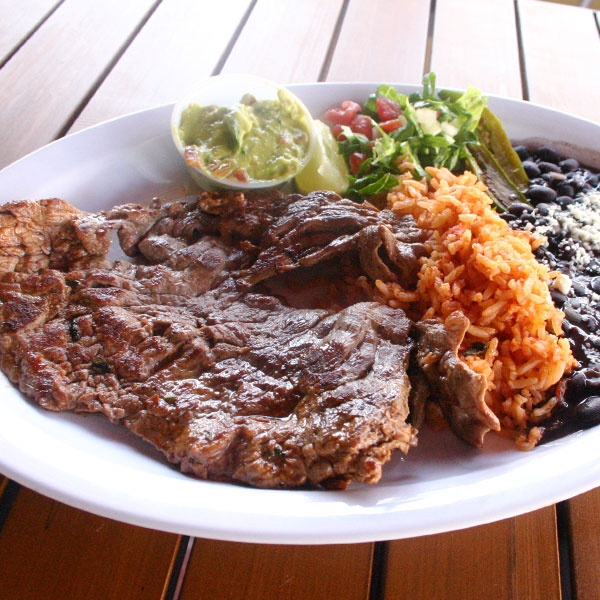 Order Carne Asada Plate food online from Benny's tacos & chicken rotisserie store, Los Angeles on bringmethat.com