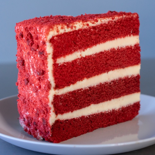 Order Red Velvet Cake Slice food online from PizzaCake store, Las Vegas on bringmethat.com