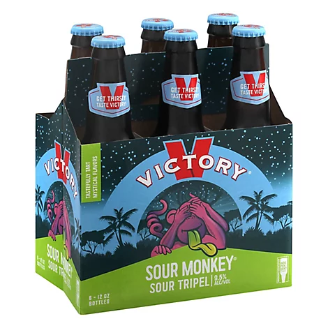 Order Victory Sour Monkey Beer 6 Pack Bottle food online from Mirage Wine & Liquor store, Palm Springs on bringmethat.com