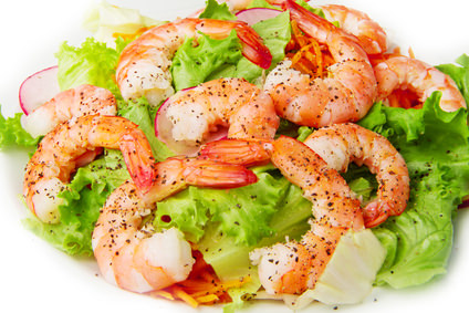 Order 18. Tandoori Shrimp Salad food online from Sultan Indian Cuisine store, Lansdale on bringmethat.com