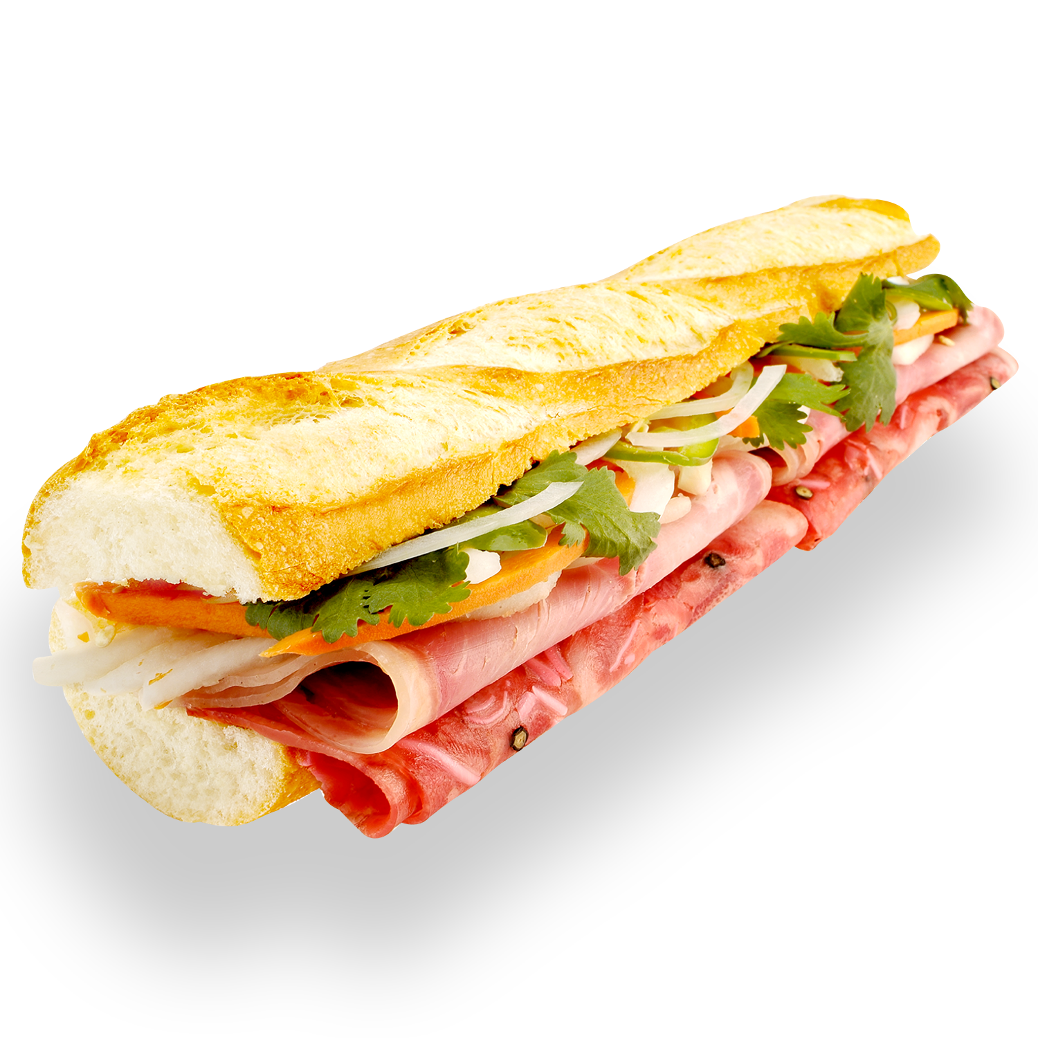 Order 1. Combination Sandwich on 10" Baguette food online from Lee Sandwiches store, Corona on bringmethat.com