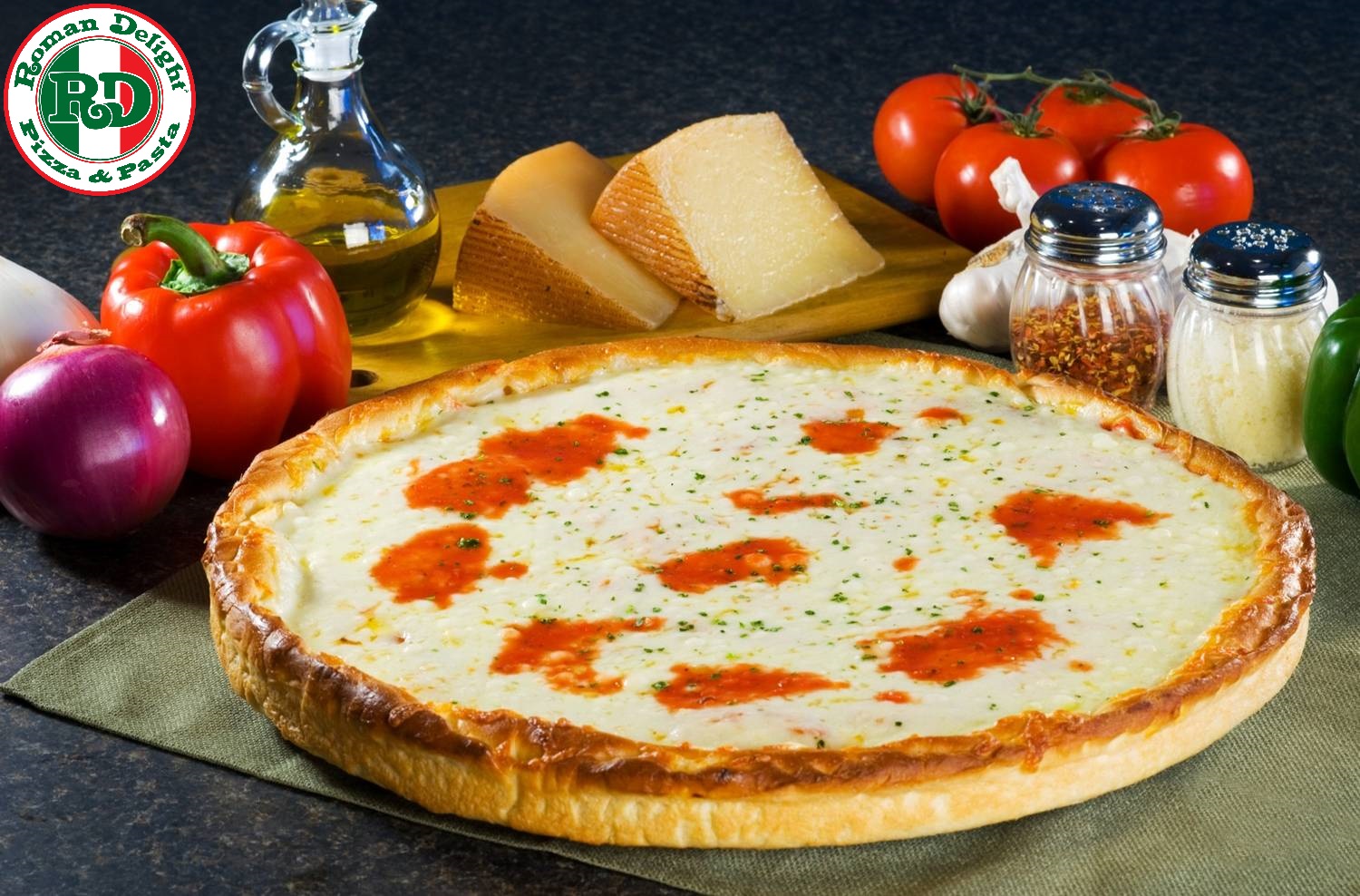 Order Sicilian Cheese Pizza food online from Roman Delight Pizza store, Baltimore on bringmethat.com