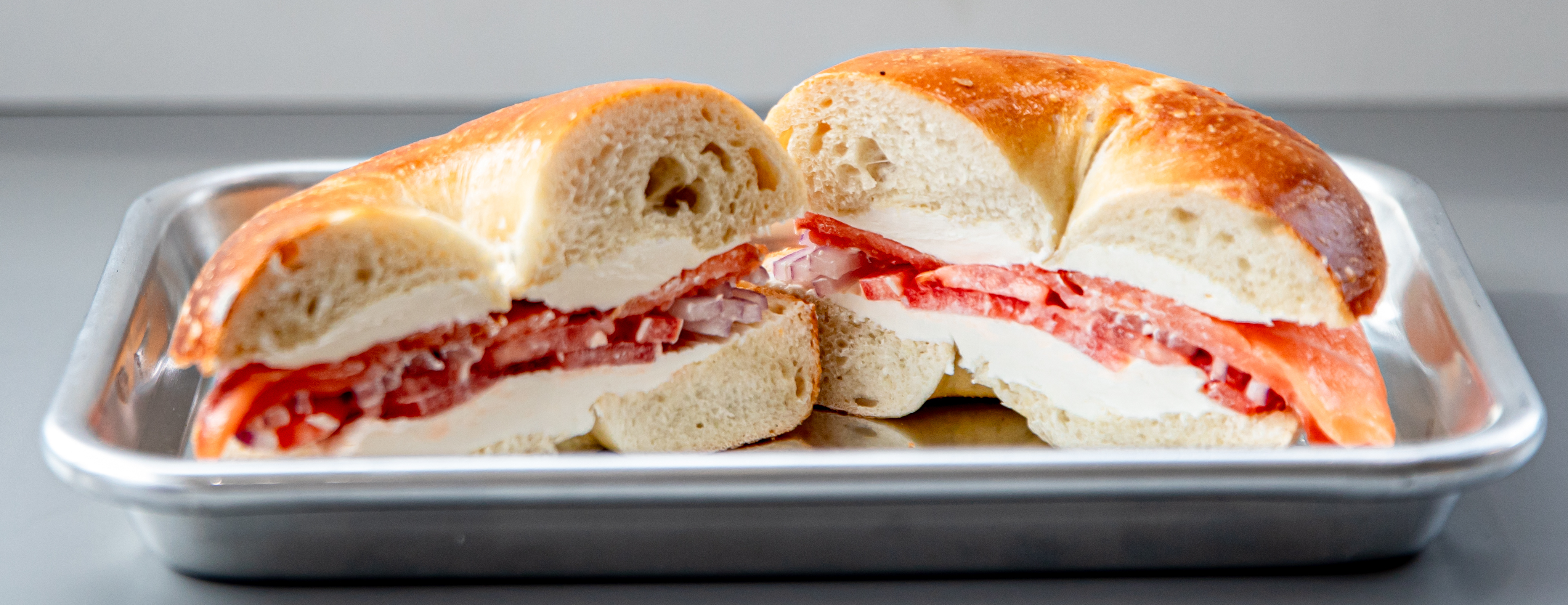 Order Bagel with Fresh Nova Lox and Cream Cheese food online from Big City Bagels and Salads store, Howell on bringmethat.com