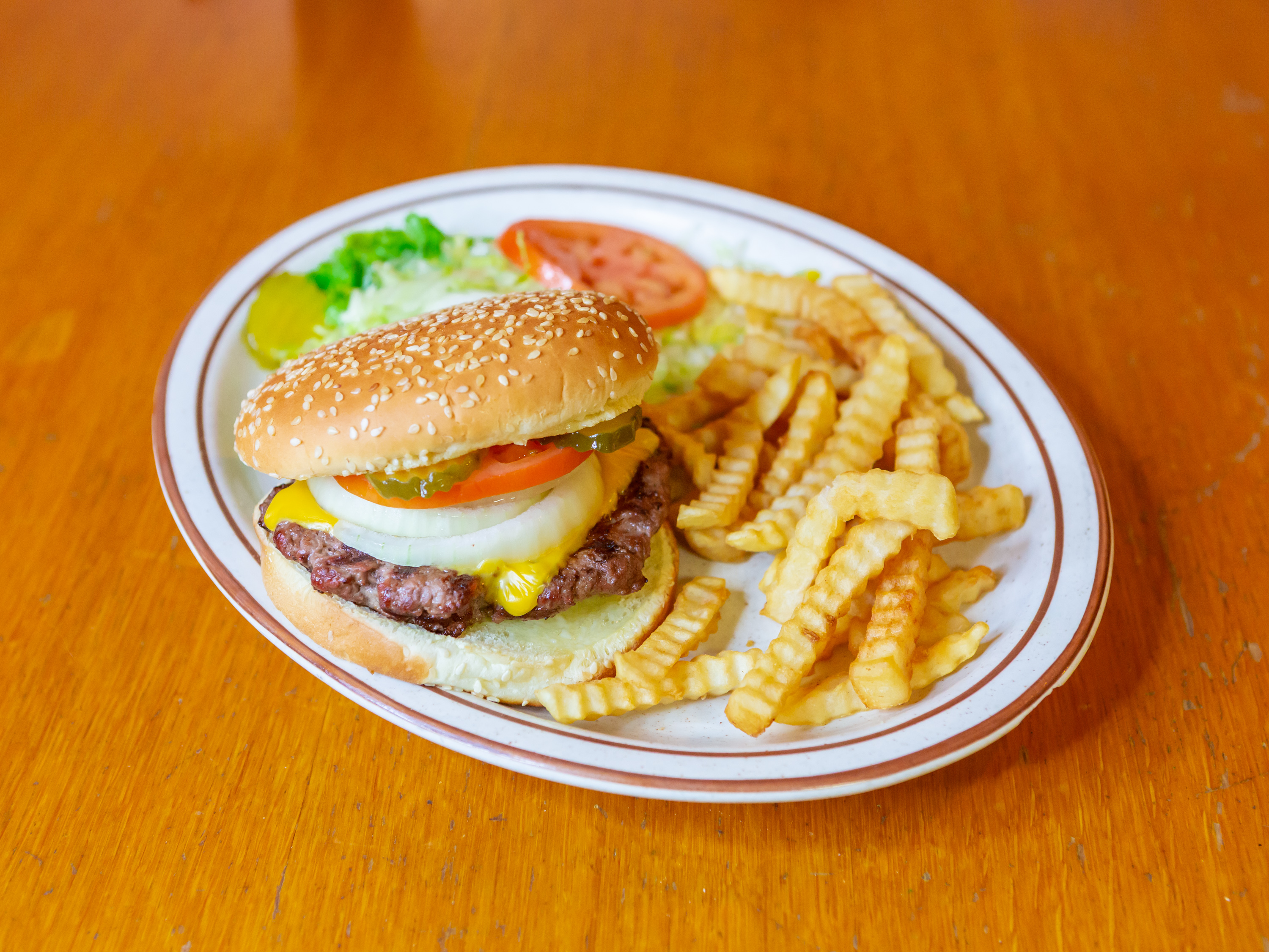 Order Cheeseburger  food online from Pancho's Villa store, Anchorage on bringmethat.com