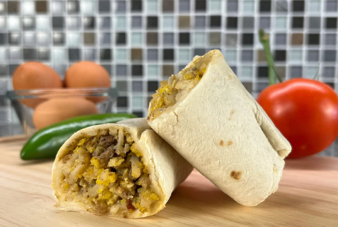 Order Beef Sausage Breakfast Burrito 8oz food online from Agridime Meats store, Gilbert on bringmethat.com