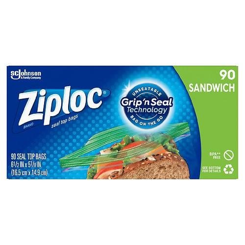 Order Ziploc Sandwich Bags - 90.0 ea food online from Walgreens store, Frankfort on bringmethat.com