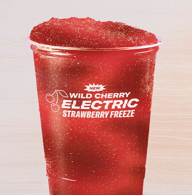 Order Wild Cherry Electric Strawberry Freeze food online from Taco Bell store, Willimantic on bringmethat.com