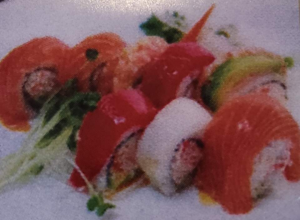Order Rainbow roll food online from Love Sushi store, Bakersfield on bringmethat.com