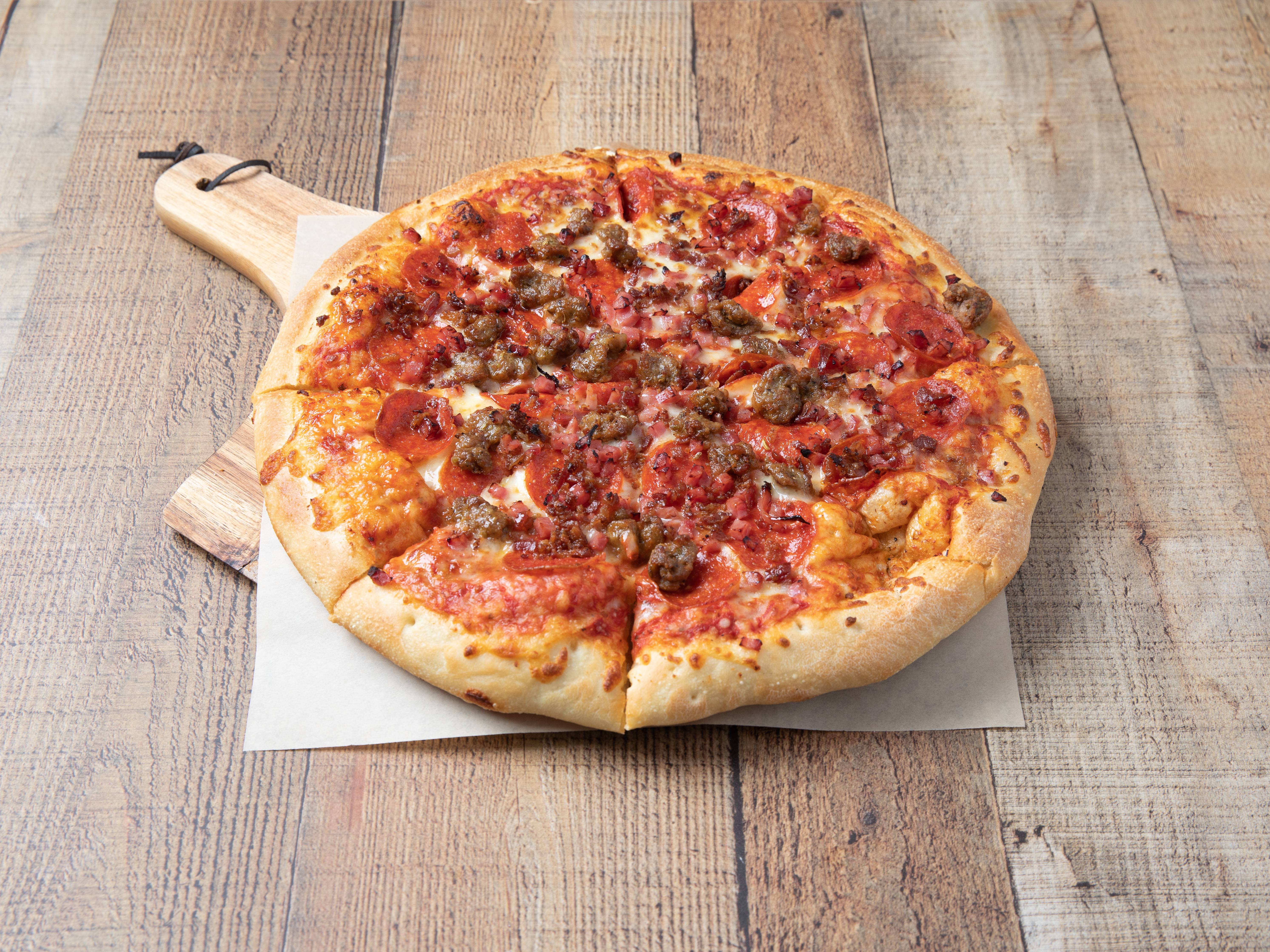 Order Mega Meat Pizza food online from Georgio's Oven Fresh Pizza - Cleveland store, Cleveland on bringmethat.com
