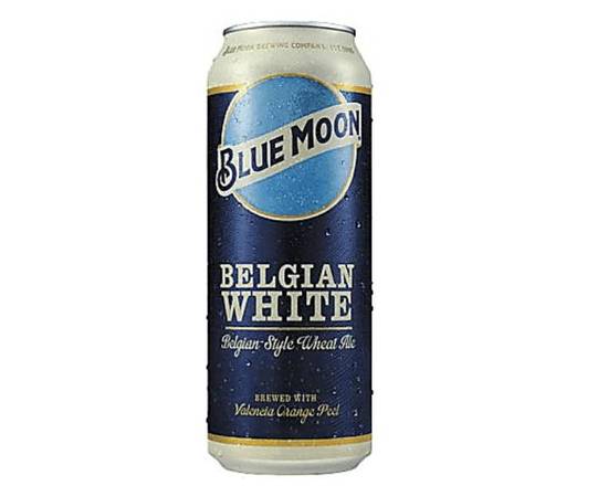 Order Blue Moon Belgian White, 24oz canned beer (5.4% ABV) food online from Loma Mini Market store, Long Beach on bringmethat.com