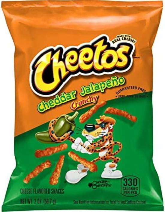 Order Cheetos Crunchy Cheddar Jalapeno Small Bag food online from IV Deli Mart store, Goleta on bringmethat.com
