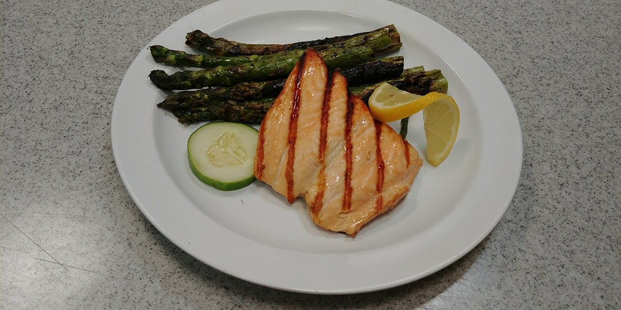 Order Grilled Salmon - Small food online from Yordana Pizza Ii store, Fairless Hills on bringmethat.com