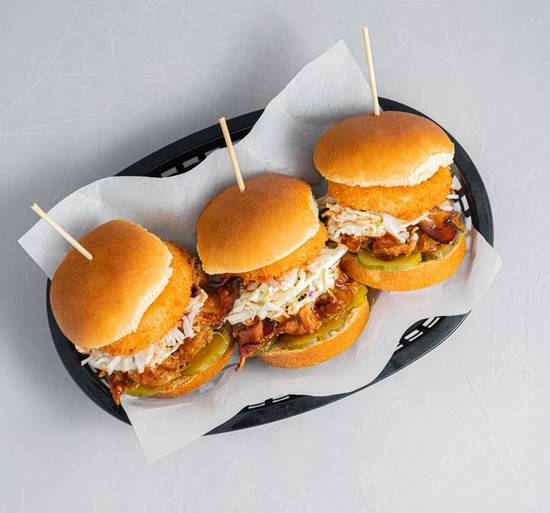 Order Smoked Pulled Pork Sliders food online from Hurricane Grill & Wings store, Palm City on bringmethat.com