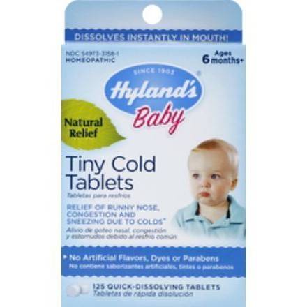 Order Hyland's Baby Tiny Cold Tablets (125 count) food online from Light Speed Market store, Marietta on bringmethat.com