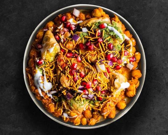 Order United Samosa Chaat food online from United Kitchens Of India store, Oakland on bringmethat.com