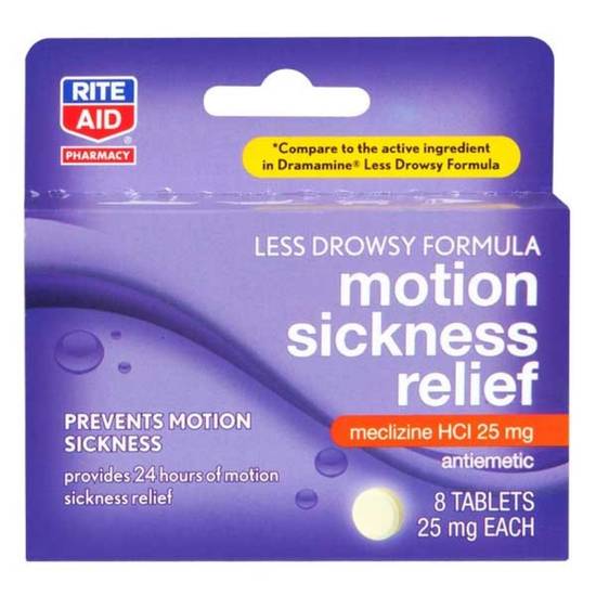 Order Rite Aid Motion Sickness Relief Tablets (8 ct) food online from Rite Aid store, DUBOIS on bringmethat.com