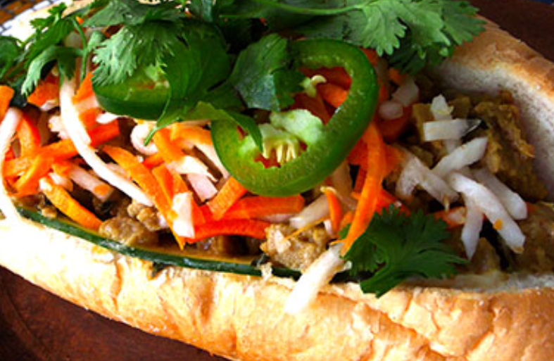 Order Coconut Curry Chicken Banh Mi Sandwich food online from Bon Bon Sandwiches store, Chicago on bringmethat.com